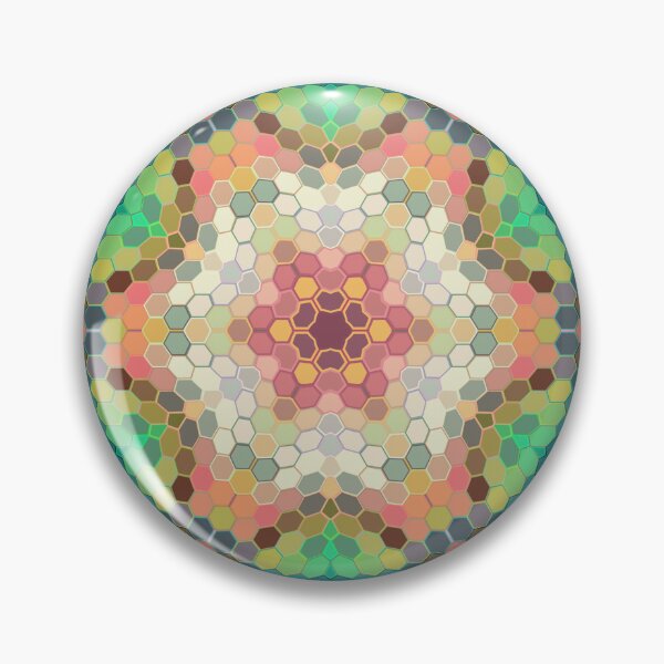 Item preview, Hex Mandala Blue Green and Pink designed and sold by WormholeOrbital.
