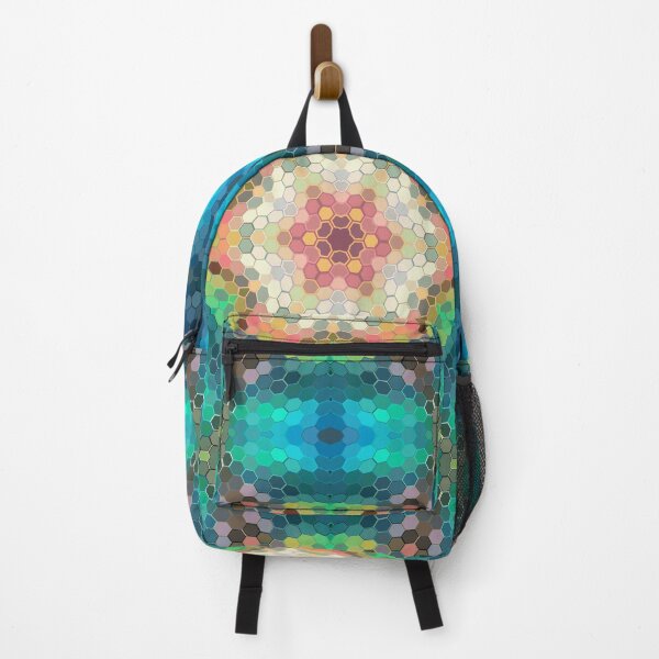 Item preview, Hex Mandala Blue Green and Pink designed and sold by WormholeOrbital.