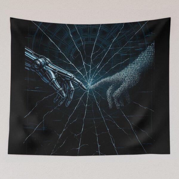 Item preview, The Digital Creation of Adam – Robot and Binary Hand Inspired by Michelangelo designed and sold by Shoot-The-Moon.