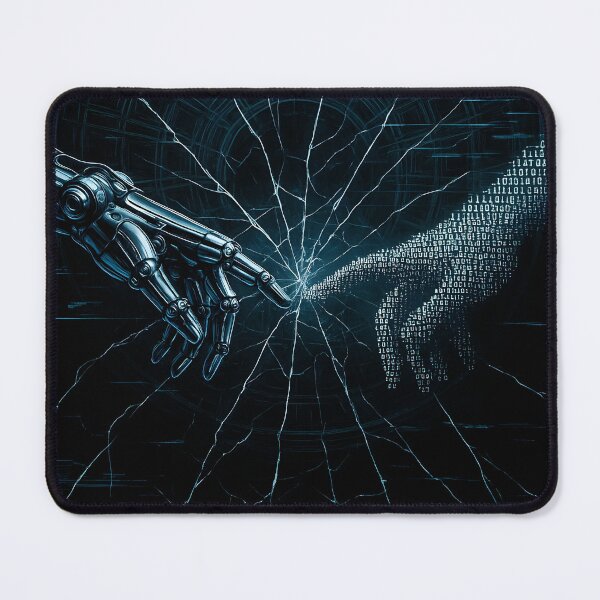 Item preview, The Digital Creation of Adam – Robot and Binary Hand Inspired by Michelangelo designed and sold by Shoot-The-Moon.
