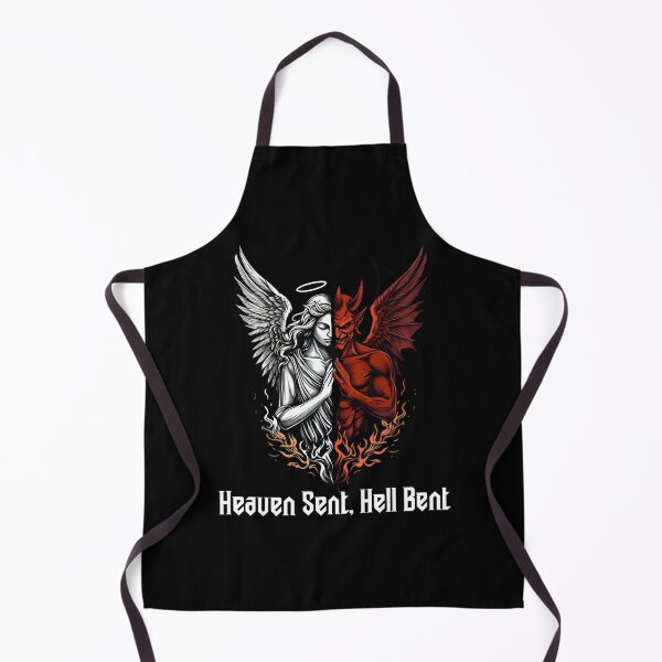Artikelvorschau, Engel und Teufel Half Heaven Sent Hell Bent entworfen und verkauft von Blok45.