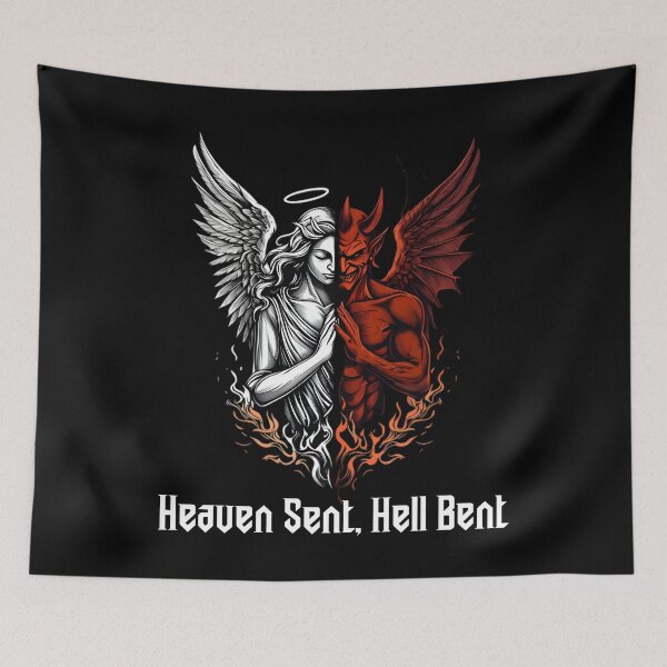 Item preview, Angel and Devil Half Heaven Sent Hell Bent designed and sold by Blok45.