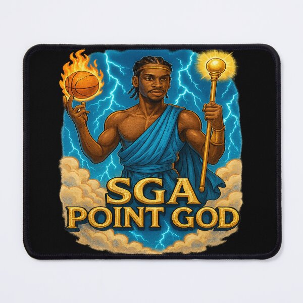 Item preview, SGA Point God – Olympus Handles Basketball Art designed and sold by POD DYNASTY | Original Print On Demand T-Shirt Graphics.