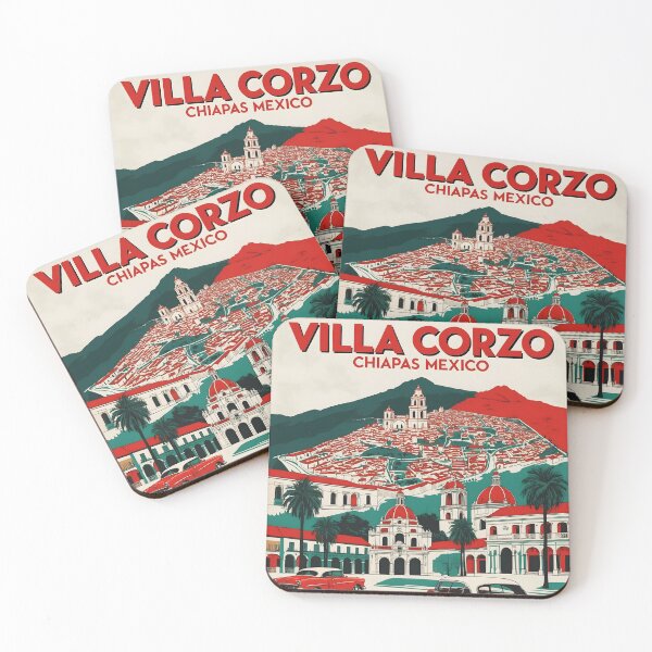 Item preview, Villa Corzo Chiapas Mexico 1950s Vintage Travel Tourism Map designed and sold by TravelersGems.