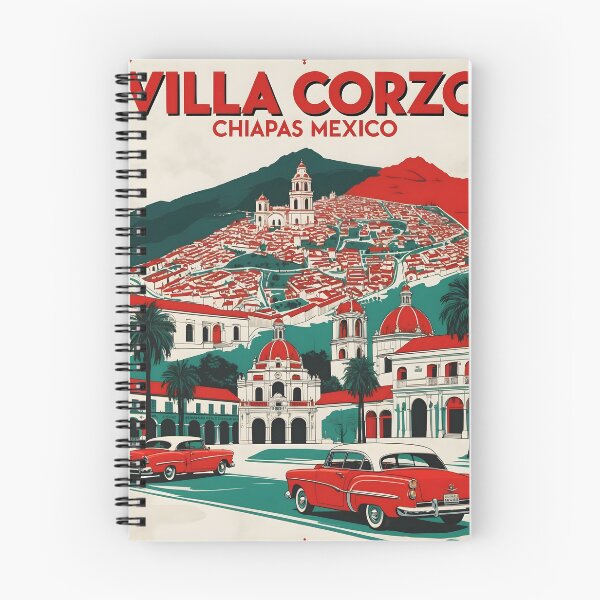 Item preview, Villa Corzo Chiapas Mexico 1950s Vintage Travel Tourism Map designed and sold by TravelersGems.