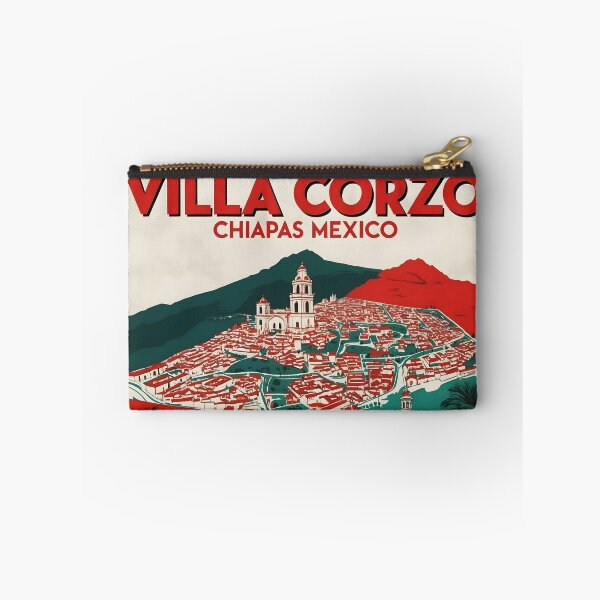 Item preview, Villa Corzo Chiapas Mexico 1950s Vintage Travel Tourism Map designed and sold by TravelersGems.