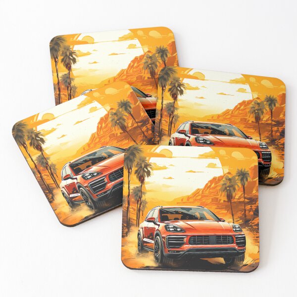 Item preview, Stylish SUV Car Shining In Sunset With Desert Palms designed and sold by RevUpDesign.