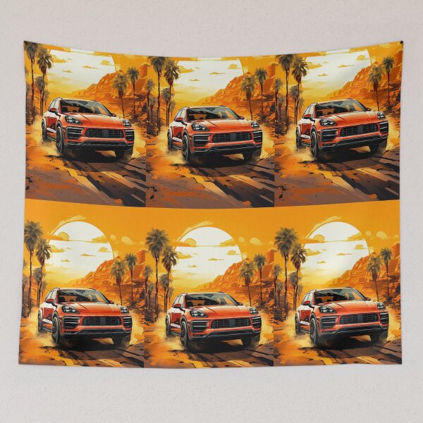 Item preview, Stylish SUV Car Shining In Sunset With Desert Palms designed and sold by RevUpDesign.