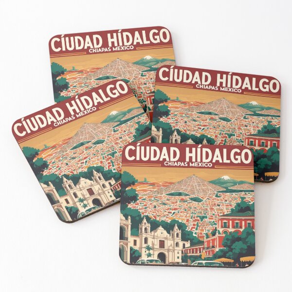 Item preview, Ciudad Hidalgo Chiapas Mexico 1950s Vintage Travel Tourism Map designed and sold by TravelersGems.