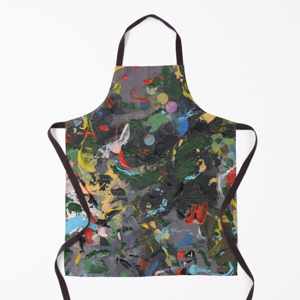 Item preview, Dark Fluid Abstract Contemporary Colorful Collage Artwork designed and sold by pngrktes-art.