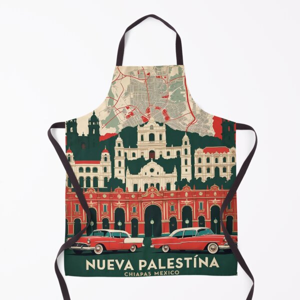 Item preview, Nueva Palestina Chiapas Mexico 1950s Vintage Travel Tourism Map designed and sold by TravelersGems.