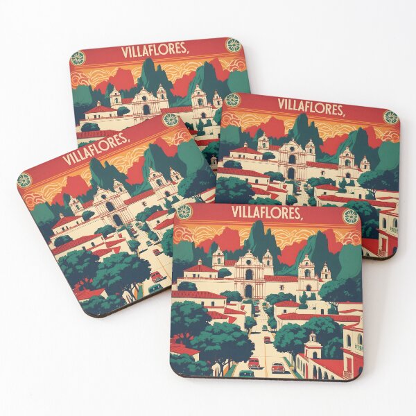 Item preview, Villaflores Chiapas Mexico 1950s Vintage Travel Tourism Map designed and sold by TravelersGems.