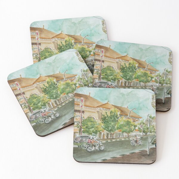 Item preview, Landscape Watercolor Painting - Morning Ride on Malioboro Street designed and sold by dellanaradika.