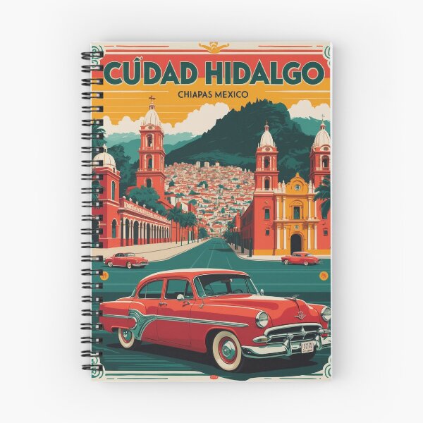 Item preview, Ciudad Hidalgo Chiapas Mexico 1950s Vintage Travel Tourism Map designed and sold by TravelersGems.