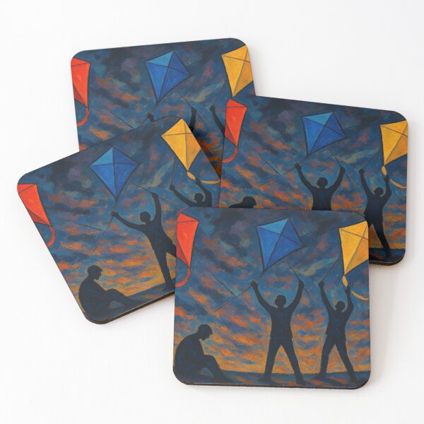 Item preview, Colorful kite flying at dusk designed and sold by Sigtrix.