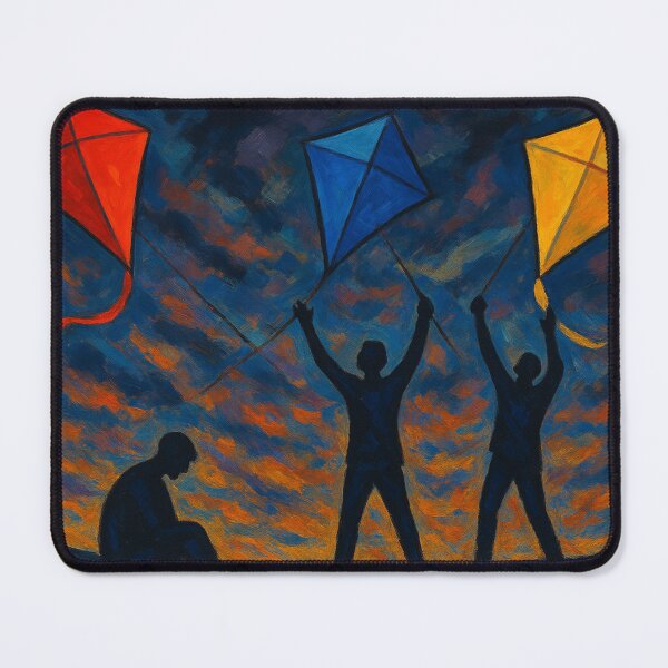 Item preview, Colorful kite flying at dusk designed and sold by Sigtrix.