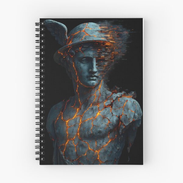 Item preview, Glitched Volcanic Greek Statue – Cracked Lava Marble Bust of Hermes designed and sold by Shoot-The-Moon.