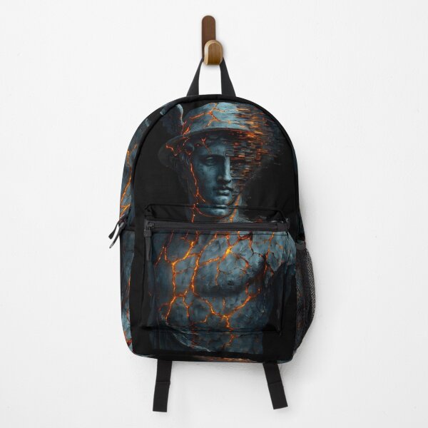 Item preview, Glitched Volcanic Greek Statue – Cracked Lava Marble Bust of Hermes designed and sold by Shoot-The-Moon.