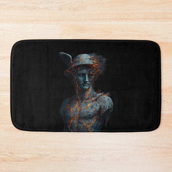 Item preview, Glitched Volcanic Greek Statue – Cracked Lava Marble Bust of Hermes designed and sold by Shoot-The-Moon.