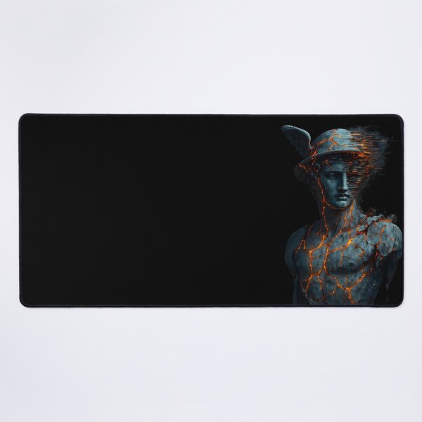 Item preview, Glitched Volcanic Greek Statue – Cracked Lava Marble Bust of Hermes designed and sold by Shoot-The-Moon.
