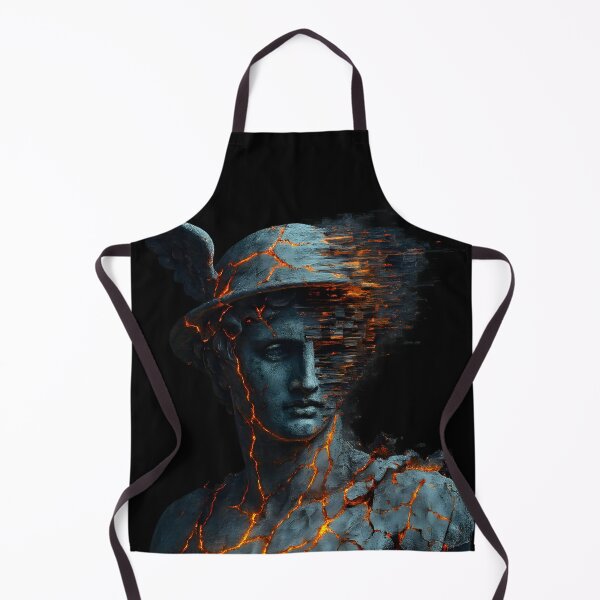 Item preview, Glitched Volcanic Greek Statue – Cracked Lava Marble Bust of Hermes designed and sold by Shoot-The-Moon.