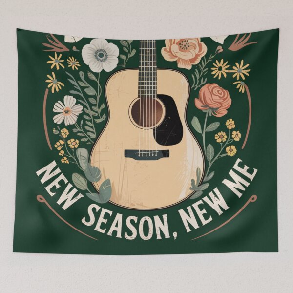 Item preview, Spring Guitar Bloom – New Me Vibes designed and sold by ZodiacLuck888.