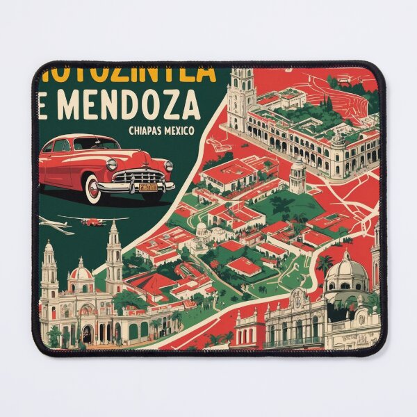 Item preview, Motozintla de Mendoza Chiapas Mexico 1950s Vintage Travel Tourism Map designed and sold by TravelersGems.