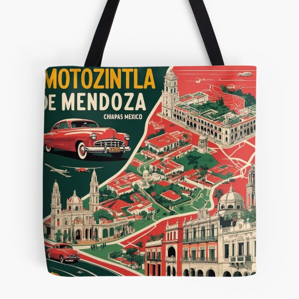 Item preview, Motozintla de Mendoza Chiapas Mexico 1950s Vintage Travel Tourism Map designed and sold by TravelersGems.