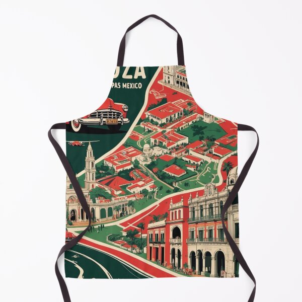 Item preview, Motozintla de Mendoza Chiapas Mexico 1950s Vintage Travel Tourism Map designed and sold by TravelersGems.