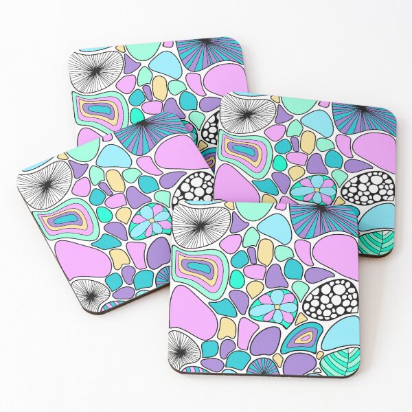 Item preview, Abstract pastel colours line art patterns and shapes. designed and sold by MindfulArtSandy.