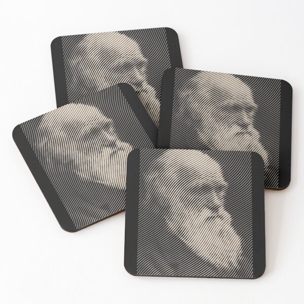 Item preview, Darwin stencil street art portrait designed and sold by Ratatatts.