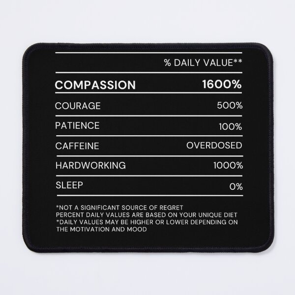 Item preview, Funny Nurse Nutrition Facts Label designed and sold by ZodiacLuck888.