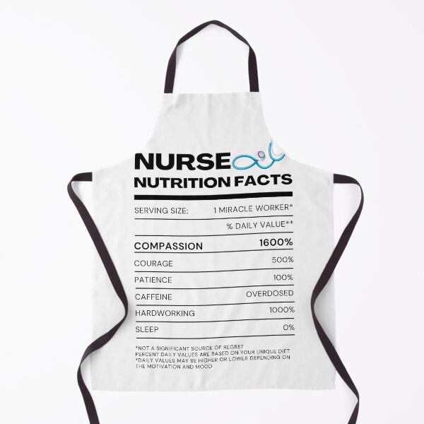 Item preview, Funny Nurse Nutrition Facts Label designed and sold by ZodiacLuck888.