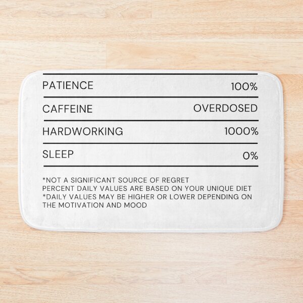 Item preview, Funny Nurse Nutrition Facts Label designed and sold by ZodiacLuck888.