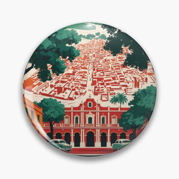 Item preview, Comitan de Dominguez Chiapas Mexico 1950s Vintage Travel Tourism Map designed and sold by TravelersGems.