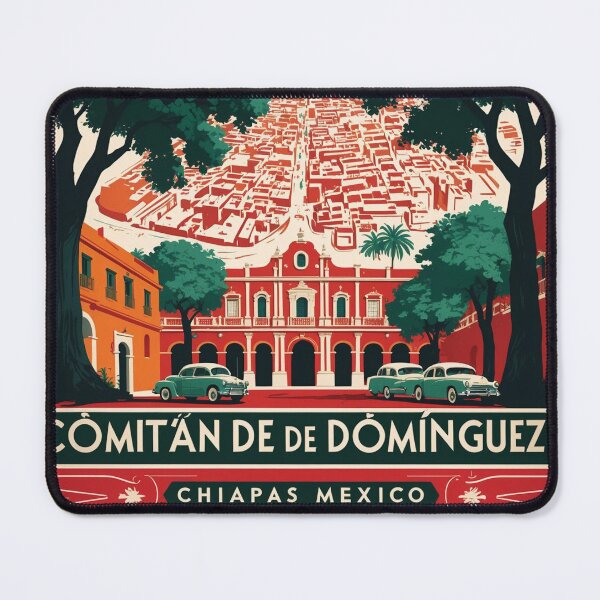 Item preview, Comitan de Dominguez Chiapas Mexico 1950s Vintage Travel Tourism Map designed and sold by TravelersGems.