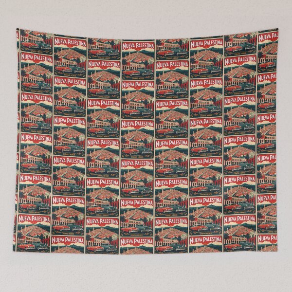 Item preview, Nueva Palestina Chiapas Mexico 1950s Vintage Travel Tourism Map designed and sold by TravelersGems.