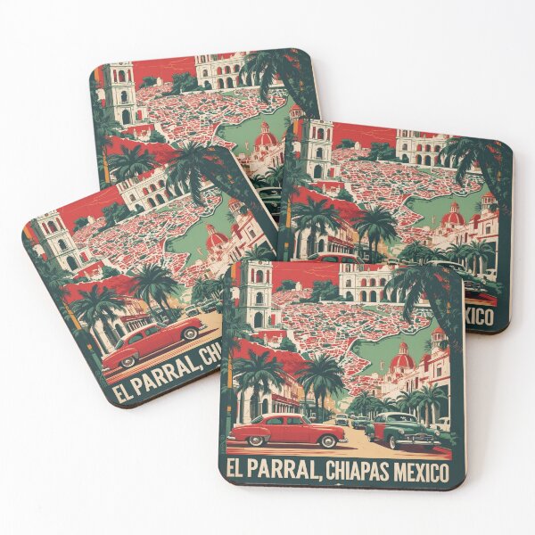 Item preview, El Parral Chiapas Mexico 1950s Vintage Travel Tourism Map designed and sold by TravelersGems.
