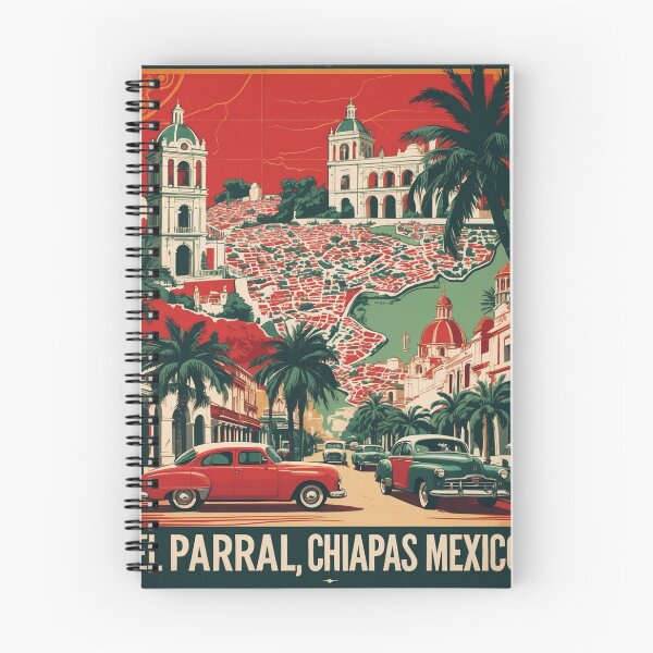 Item preview, El Parral Chiapas Mexico 1950s Vintage Travel Tourism Map designed and sold by TravelersGems.