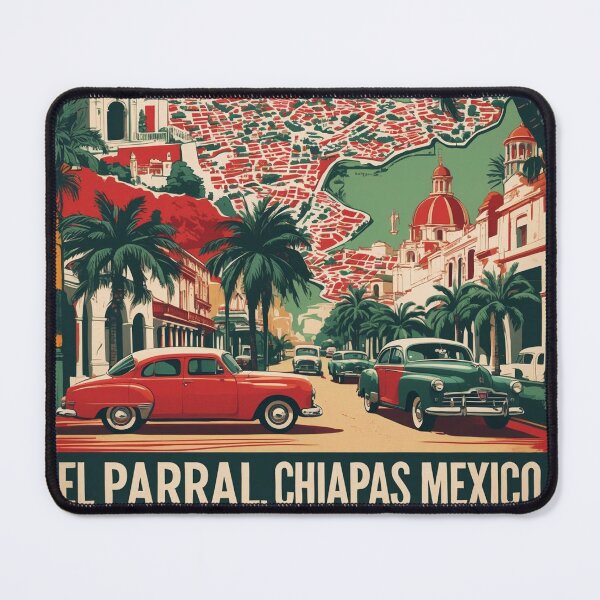 Item preview, El Parral Chiapas Mexico 1950s Vintage Travel Tourism Map designed and sold by TravelersGems.