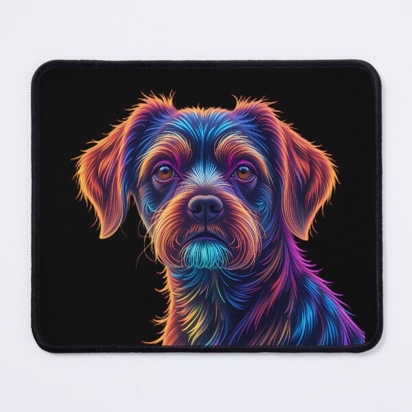 Item preview, Neon Whirlwind Dog Portraits Create Captivating Digital Art designed and sold by ART ATTACK ZONE.