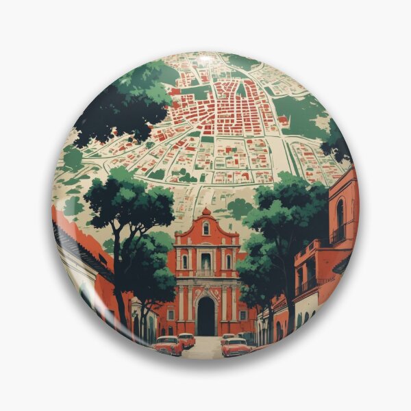 Item preview, Comitan de Dominguez Chiapas Mexico 1950s Vintage Travel Tourism Map designed and sold by TravelersGems.