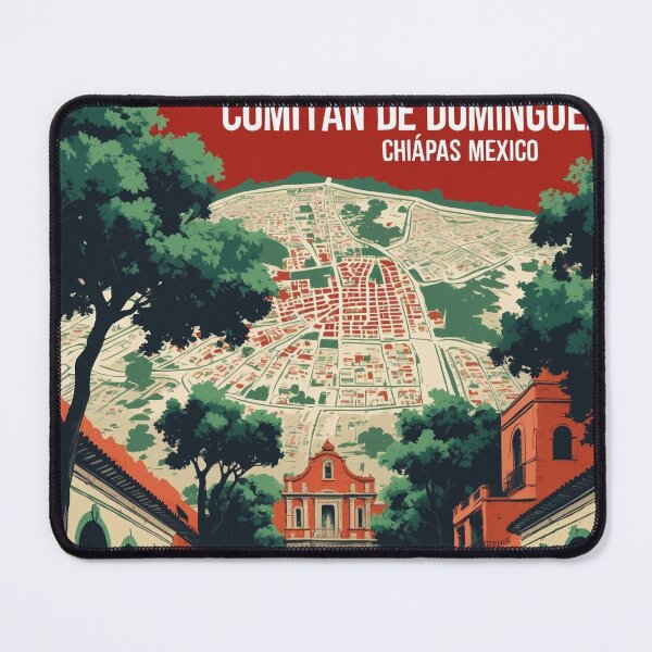 Item preview, Comitan de Dominguez Chiapas Mexico 1950s Vintage Travel Tourism Map designed and sold by TravelersGems.