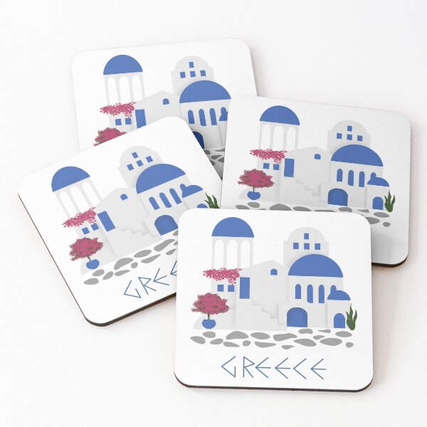 Item preview, Santorini Greece Minimalist Illustration designed and sold by EveAsEve.