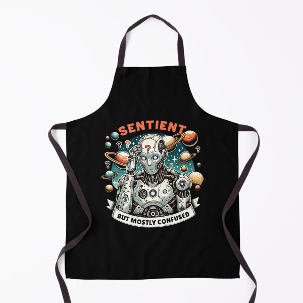 Item preview, Sentient but Mostly Confused - Funny Surreal Robot Existential designed and sold by KZbubble.