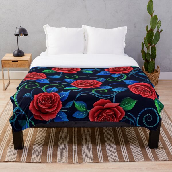 Aperçu de l'œuvre Motif floral rose foncé vibrant créée et vendue par tretyakov.