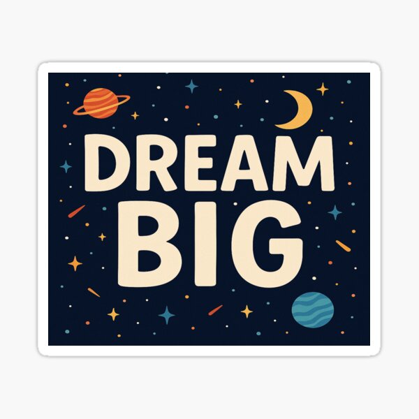 Item preview,  Dream Big – Celestial Galaxy Motivational Design designed and sold by KindVibeStudio.