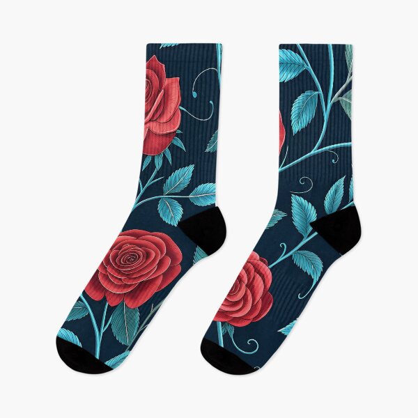 Item preview, Elegant Red Rose Botanical Pattern designed and sold by tretyakov.
