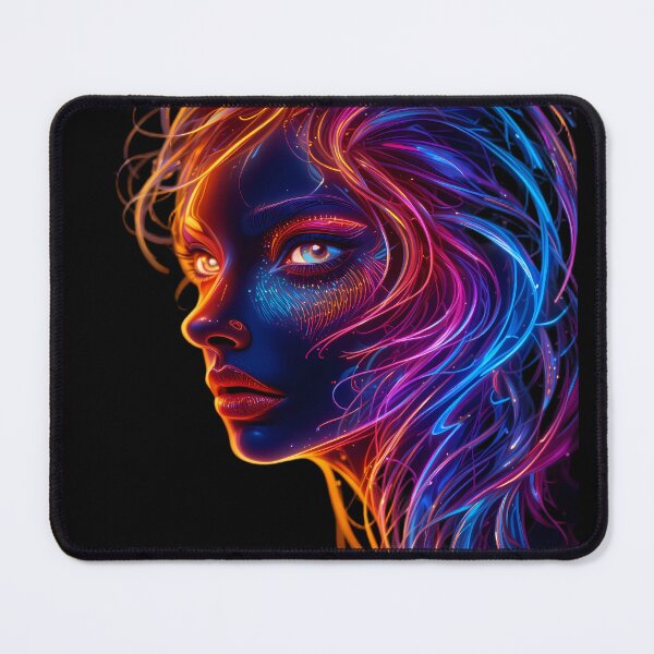 Item preview, Neon Radiant Pup Woman Create Captivating Digital Art designed and sold by ART ATTACK ZONE.