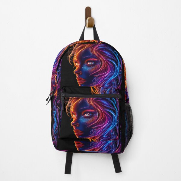 Item preview, Neon Radiant Pup Woman Create Captivating Digital Art designed and sold by ART ATTACK ZONE.